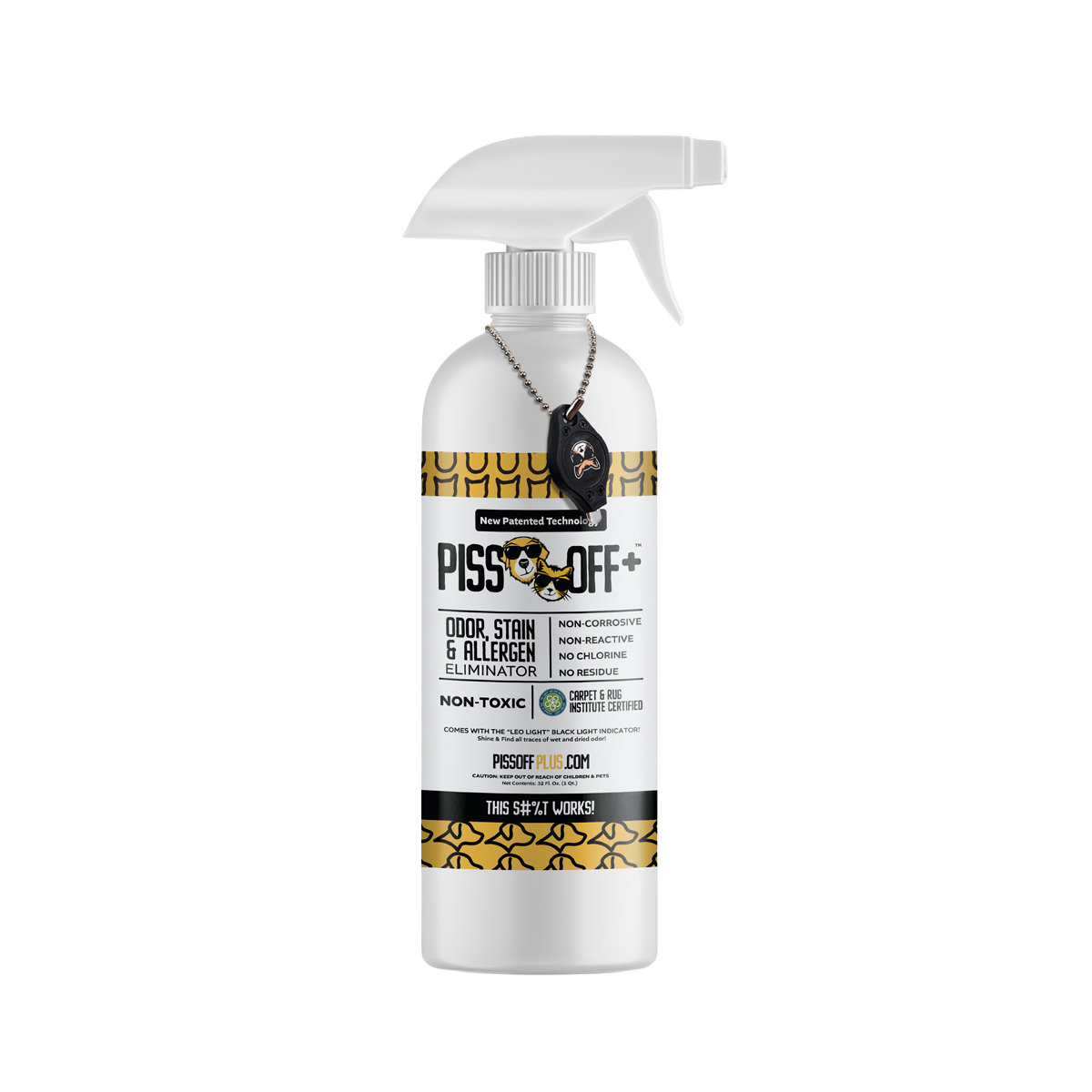 32 Oz. Spray Bottle PISS OFF All Purpose Stain and Odor Remover with LEO Light