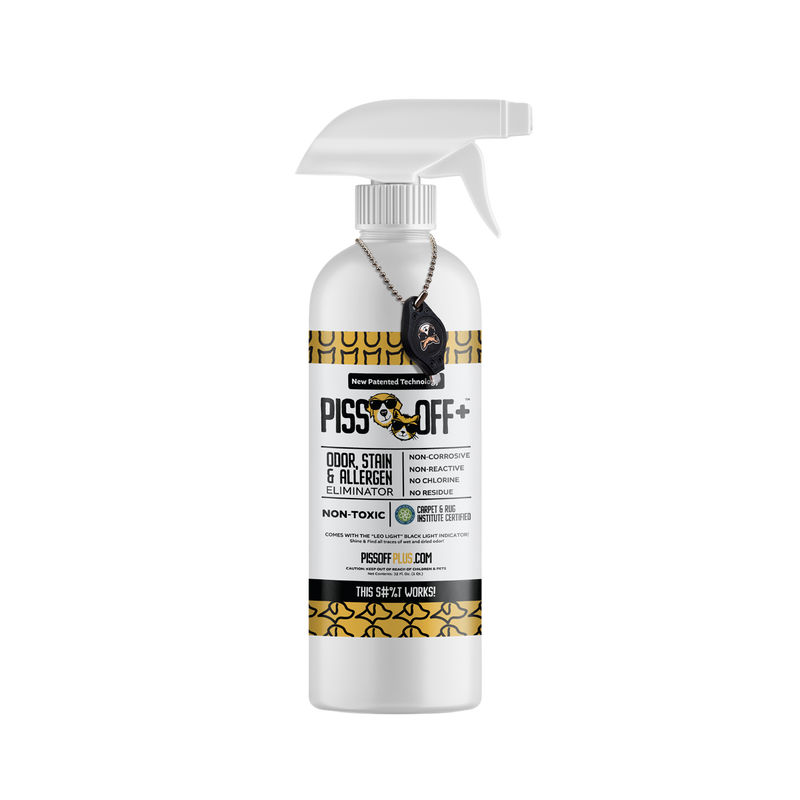 32 Oz. Spray Bottle PISS OFF+ All-Purpose Odor, Stain & Allergen Eliminator with LEO Light